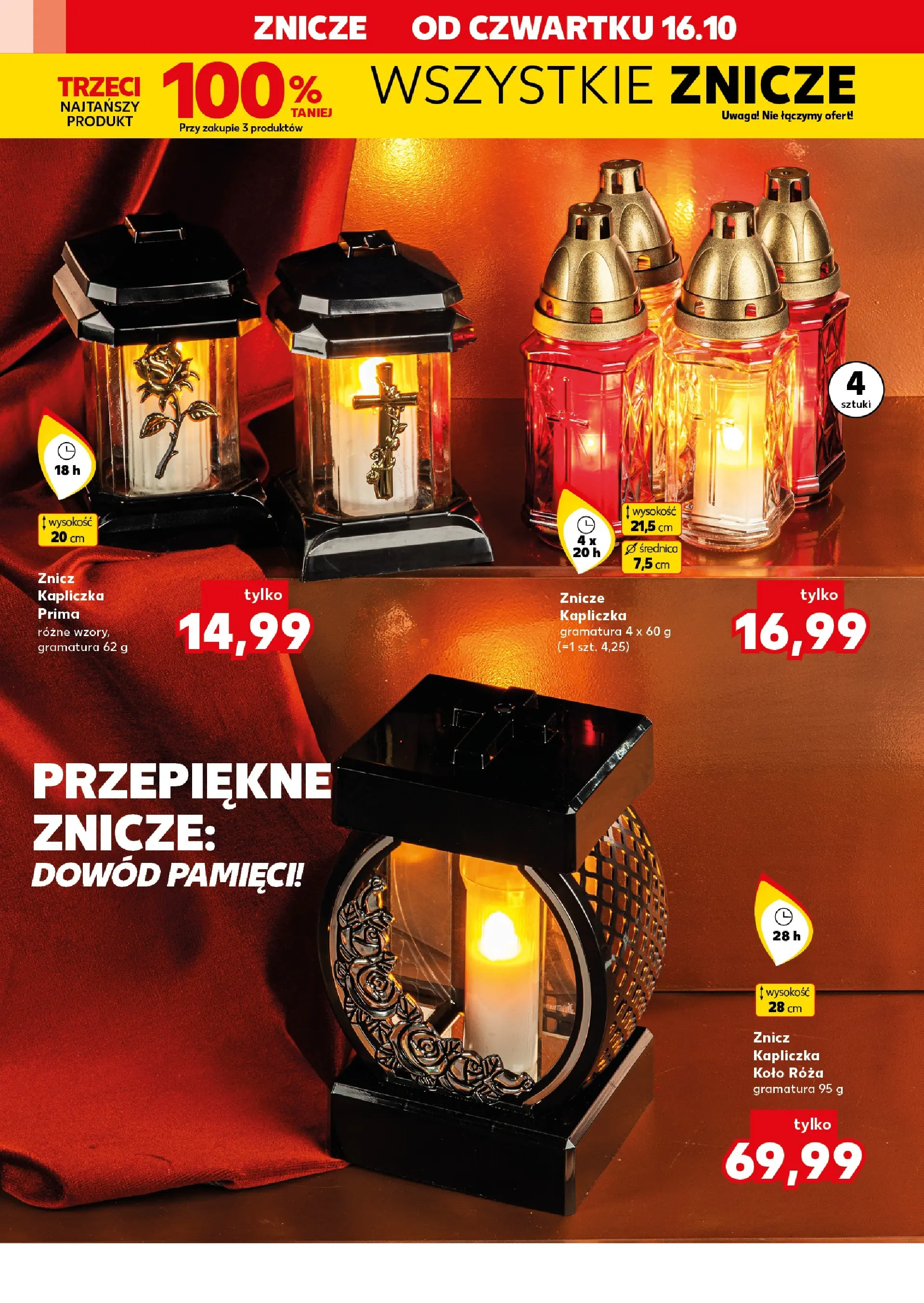 Kaufland gazetka - Znicze od 16.10.2025 - od jutra PDF | Strona: 8 | Produkty: Znicz kapliczka, Znicze