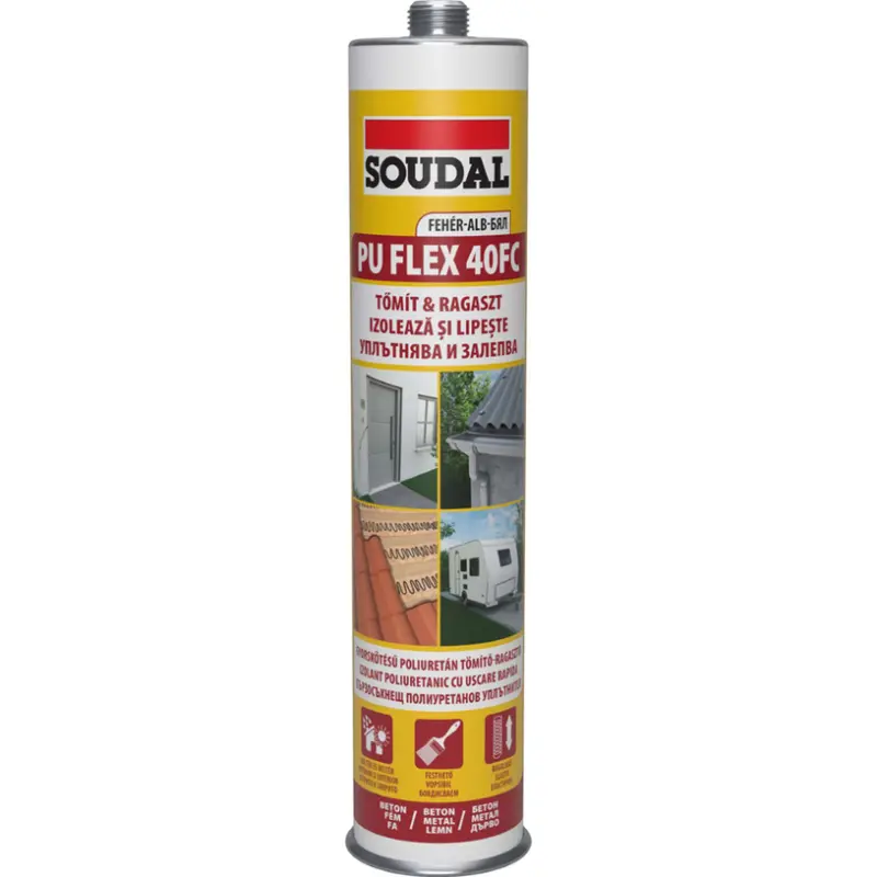 ПОЛИУРЕТАНОВ УПЛЪТНИТЕЛ SOUDAL ПУ ФЛЕКС 40FC БЯЛ