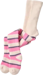 ALANA Thermostrumpfhose mit Streifen-Muster, rosa & weiß, Gr. 98/104