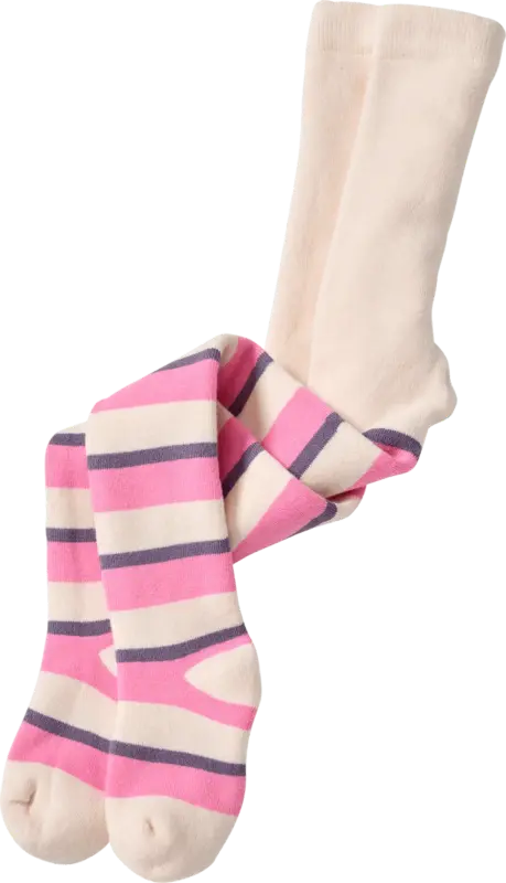 ALANA Thermostrumpfhose mit Streifen-Muster, rosa & weiß, Gr. 98/104