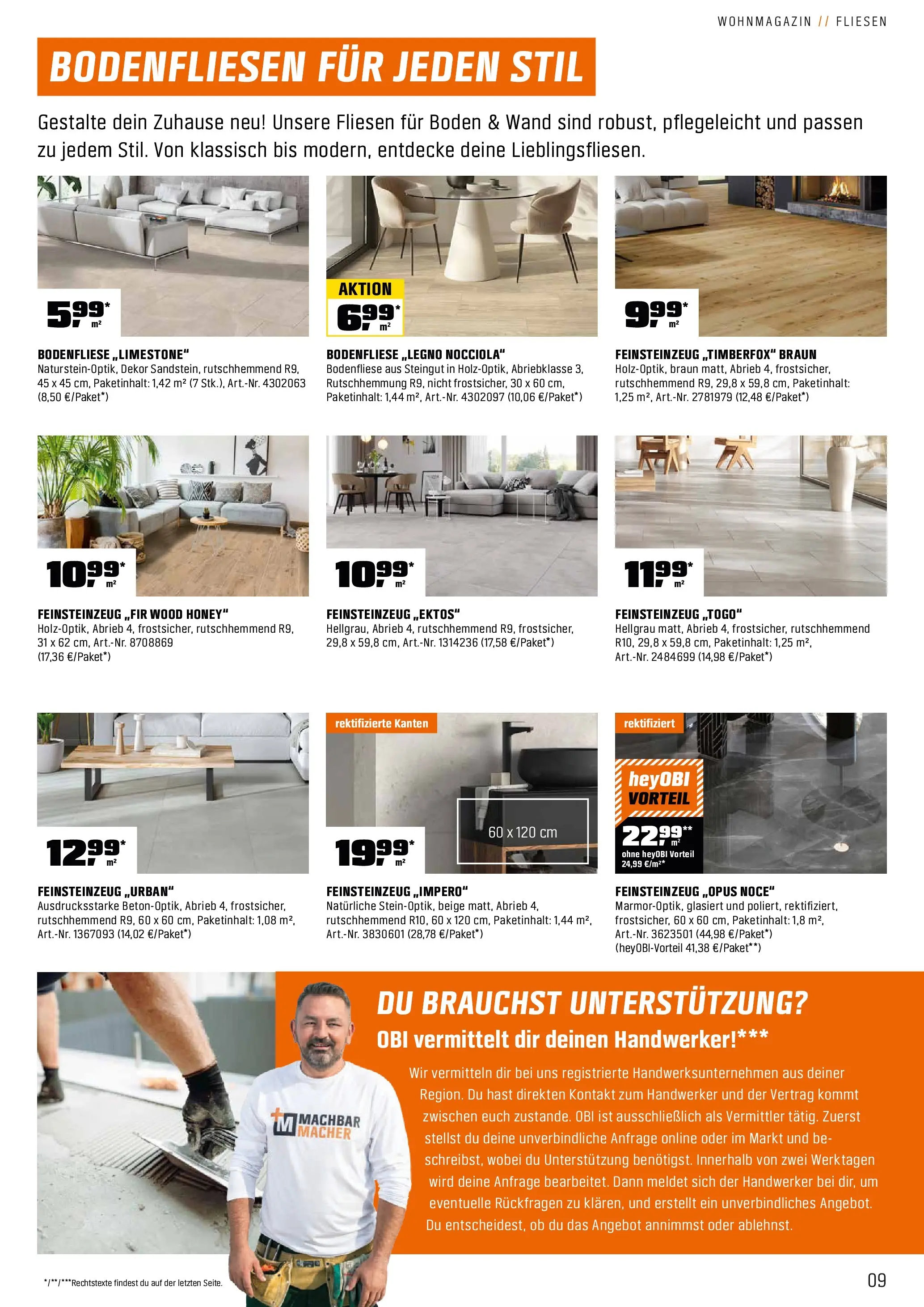 OBI Flugblatt von 13.10.2025 - Aktuelle Angebote | Seite: 9