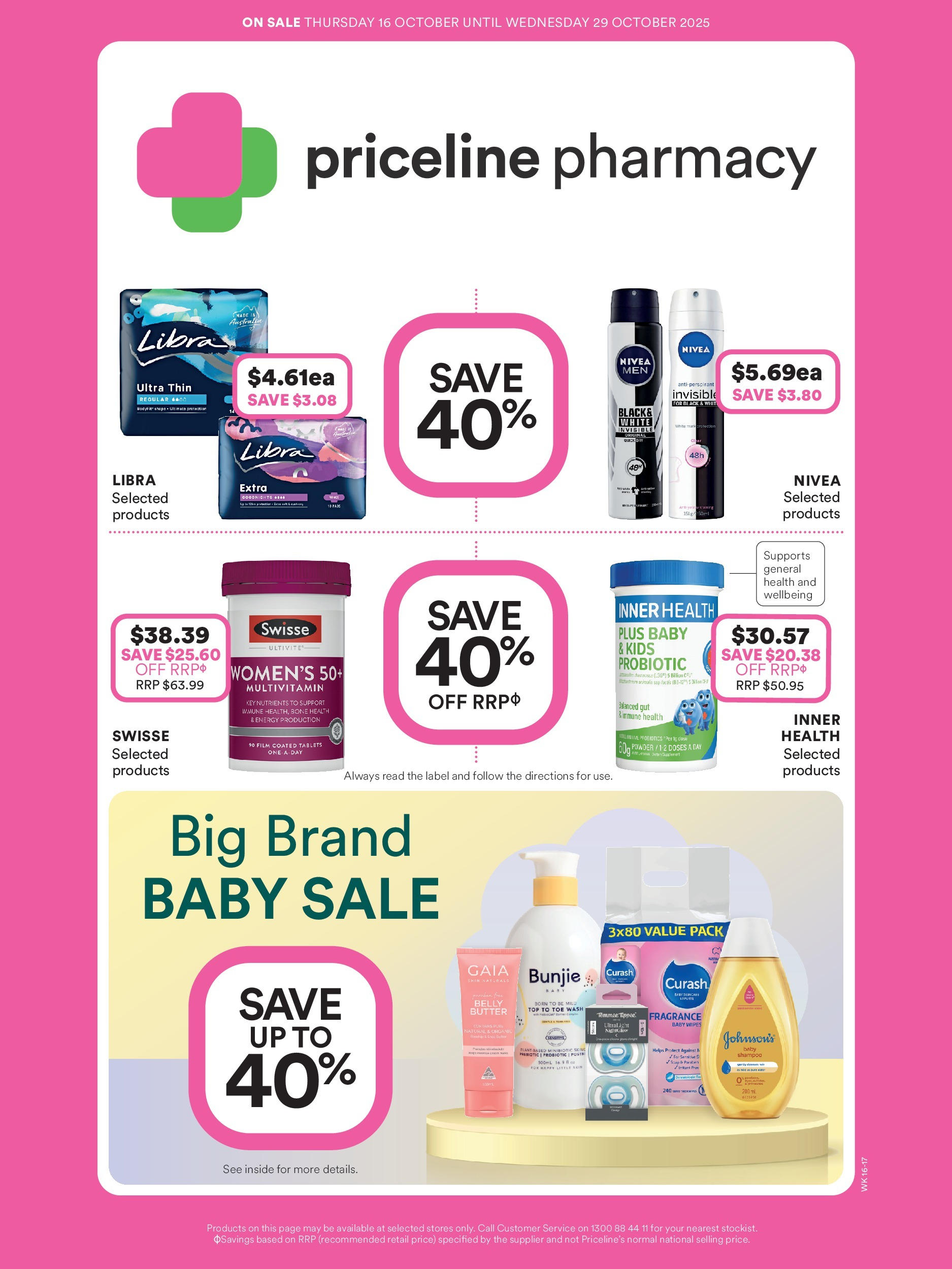Priceline Pharmacy - Big Brand Baby Sale - 15/10/2025 > weekly / monthly specials | Page: 1 | Products: Fragrance, Butter, Multivitamin, Tablets