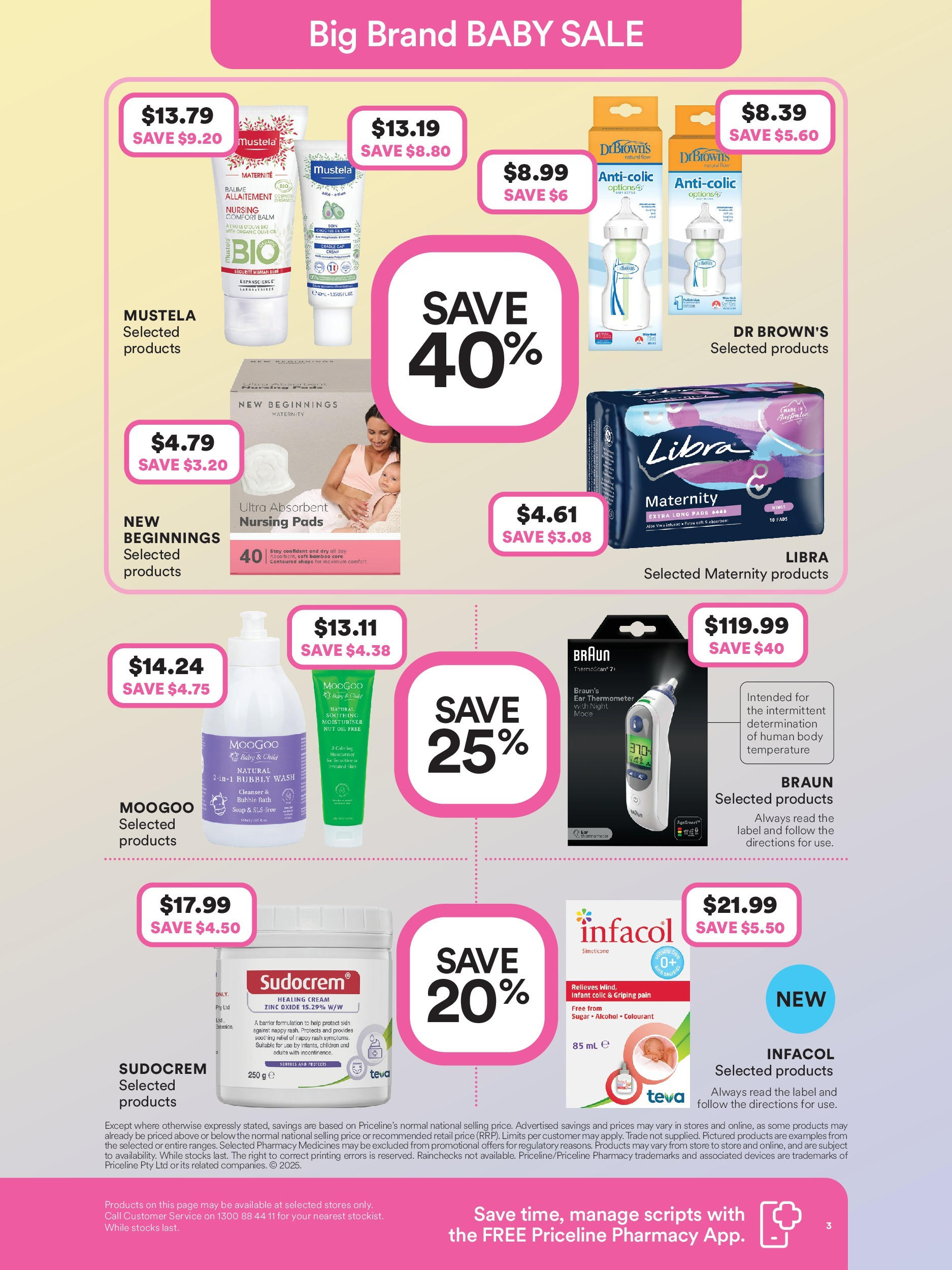 Priceline Pharmacy - Big Brand Baby Sale - 15/10/2025 > weekly / monthly specials | Page: 3 | Products: Bubble bath, Cream, Thermometer, Zinc