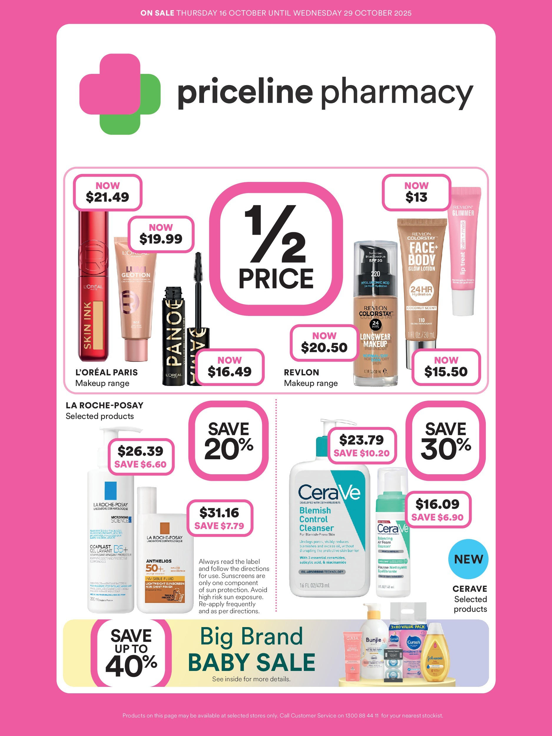 Priceline Pharmacy - Big Brand Baby Sale - 15/10/2025 > weekly / monthly specials | Page: 5 | Products: Lotion, Makeup, Blemish, Mousse