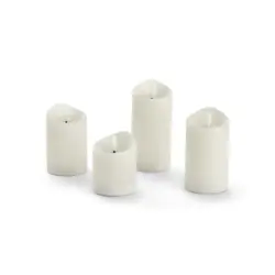 4 LED Echtwachskerzen