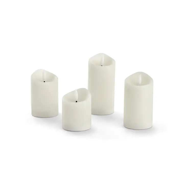 4 LED Echtwachskerzen