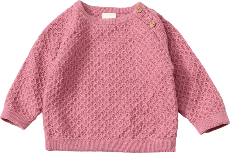 ALANA Pullover aus Strick mit Raglan-Ärmeln, rosa, Gr. 62