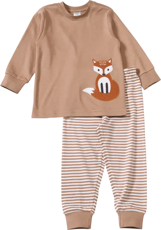 ALANA Schlafanzug mit Fuchs-Applikation, braun, Gr. 104