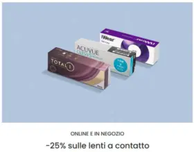 -25% sulle lenti a contatto