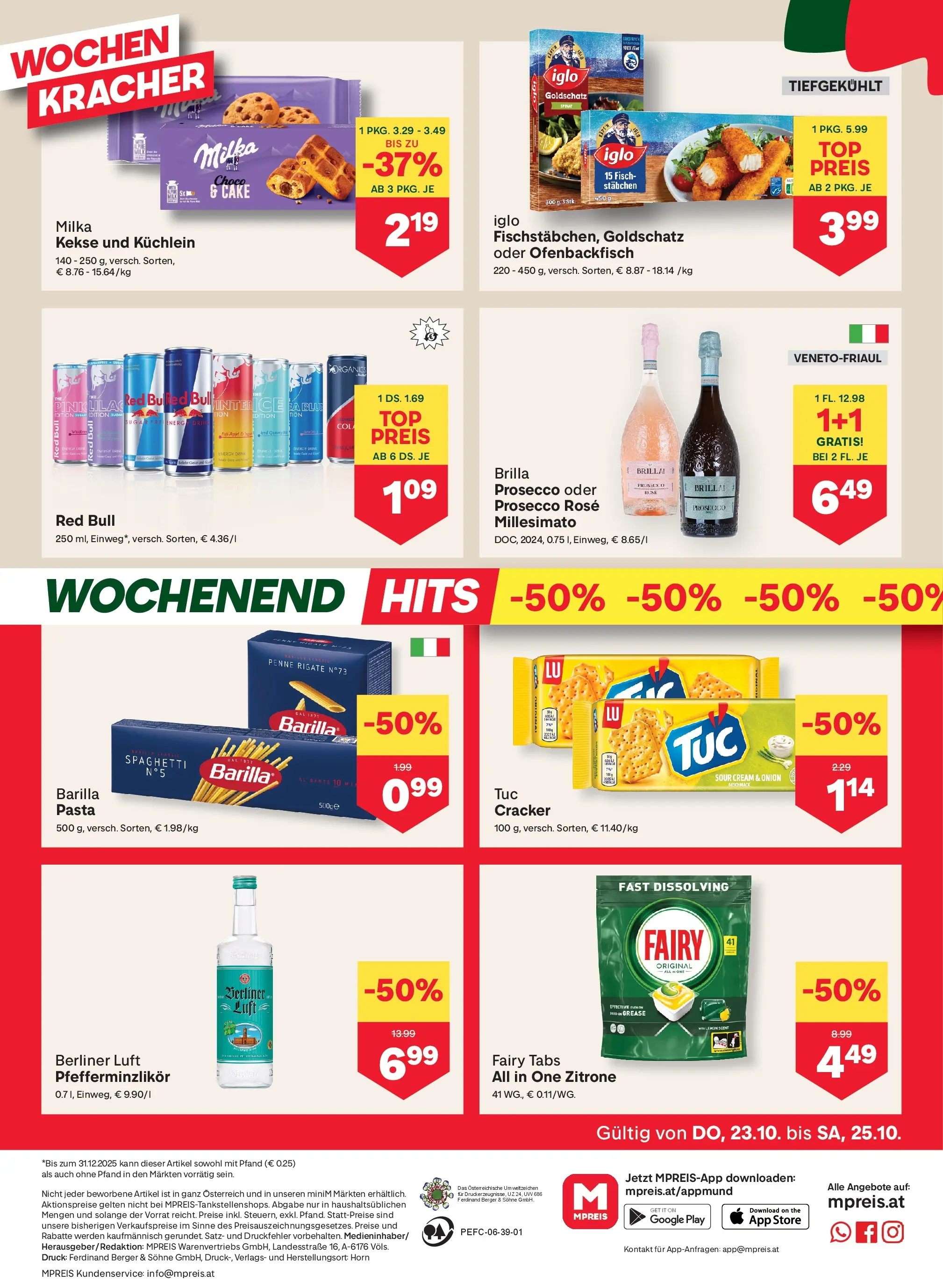 MPREIS Sillian von 22.10.2025 - Aktuelle Angebote | Seite: 16 | Produkte: Pasta, Zitrone, Hajdina liszt, Fisch