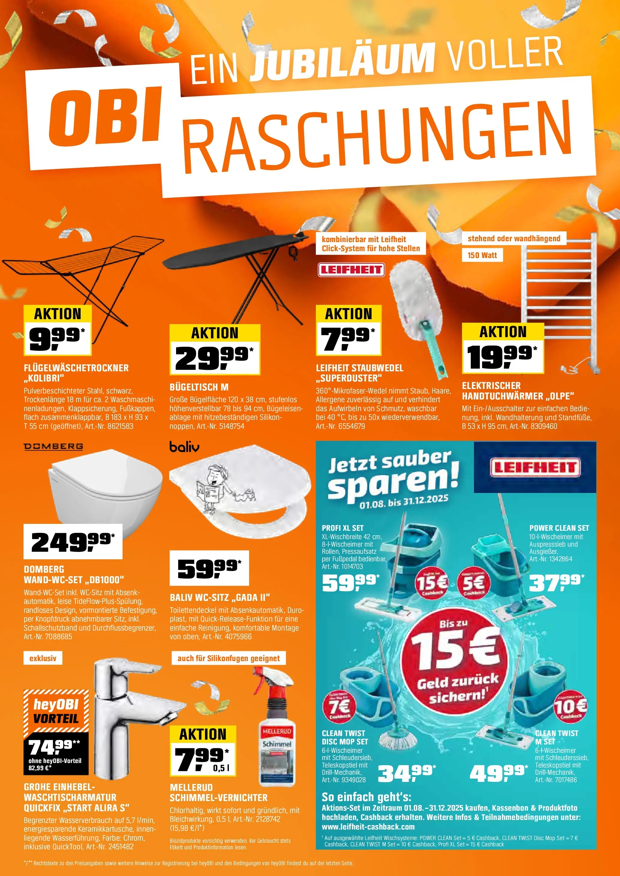 Obi - Biberstarke Angebote (ab 15.10.2025) zum Blättern | Seite: 5 | Produkte: Bügeleisen
