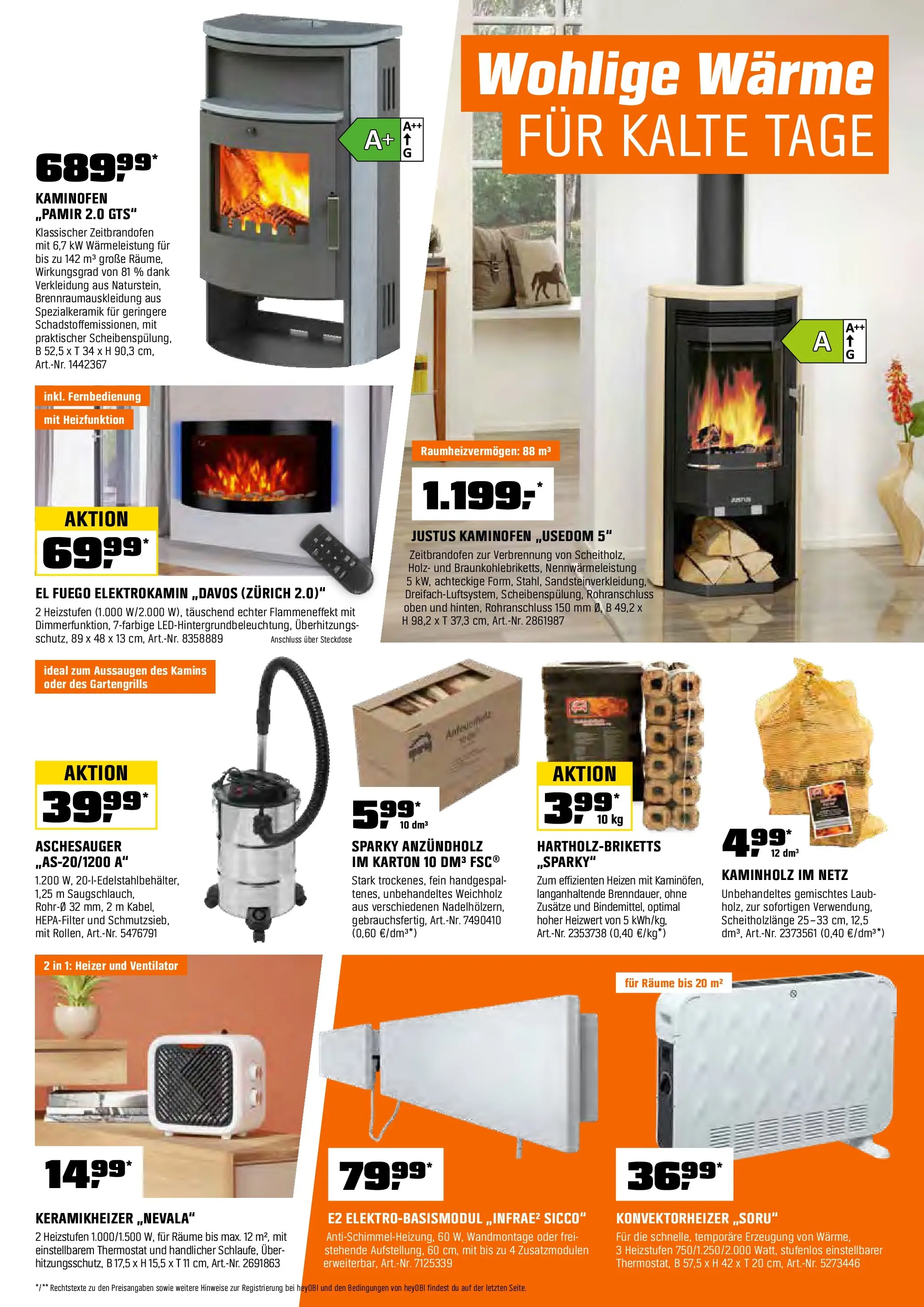 Obi - Biberstarke Angebote (ab 15.10.2025) zum Blättern | Seite: 9 | Produkte: Ventilator, Steckdose, Kaminofen