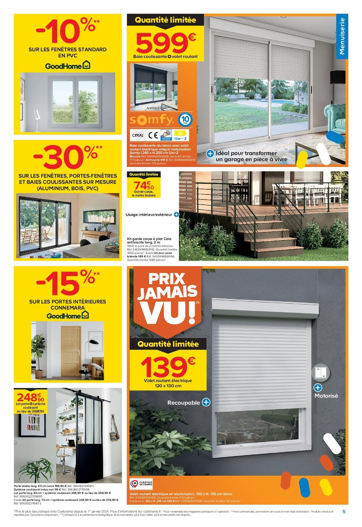 Castorama - Des prix complètement fous ! à partir du 14/10/2025 - promo en ligne | Page: 5 | Produits: Mètre, Baie coulissante, Porte, Portes