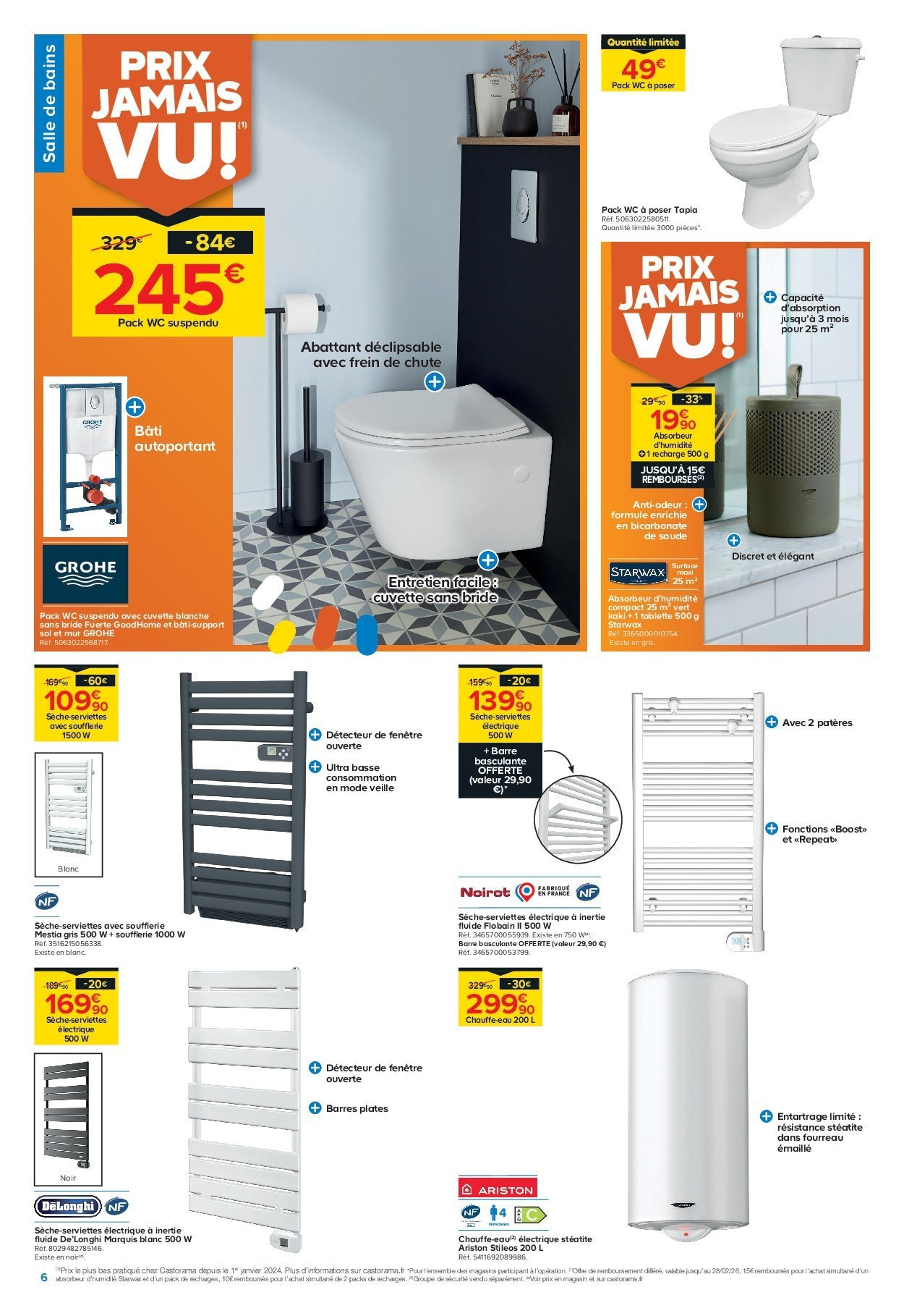 Castorama - Des prix complètement fous ! à partir du 14/10/2025 - promo en ligne | Page: 6 | Produits: Tablette, Kaki, Absorbeur d'humidité, Bicarbonate de soude