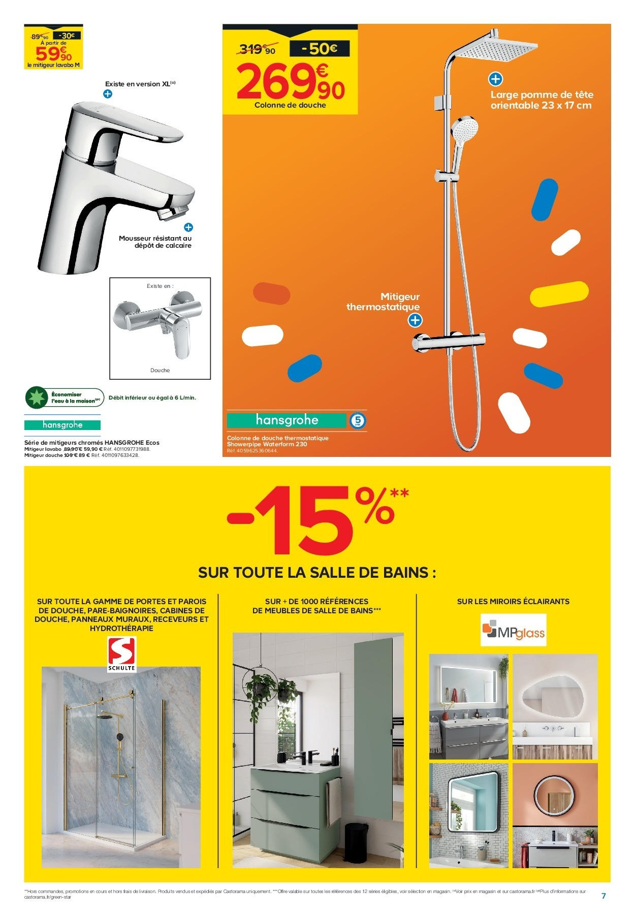 Castorama - Des prix complètement fous ! à partir du 14/10/2025 - promo en ligne | Page: 7 | Produits: Pomme, Lavabo, Portes, Douche