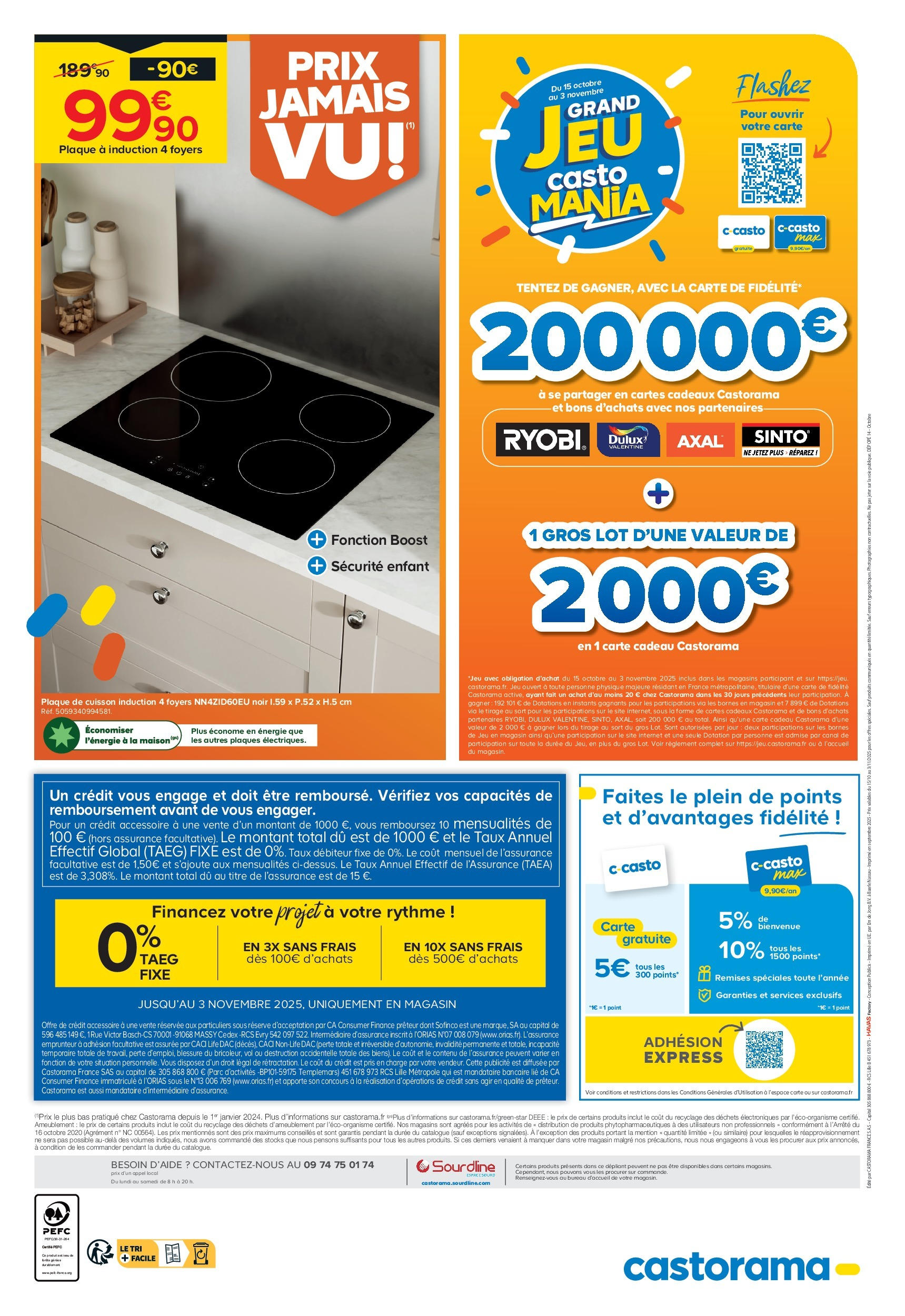 Castorama - Des prix complètement fous ! à partir du 14/10/2025 - promo en ligne | Page: 20 | Produits: Plaque a induction, Bureau, Plaque de cuisson