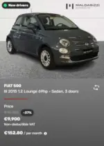 Maldarizzi Automotive VEICOLI DEL MESE - al 31.10.2025