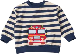 ALANA Sweatshirt mit Feuerwehrauto-Applikation, blau, Gr. 98