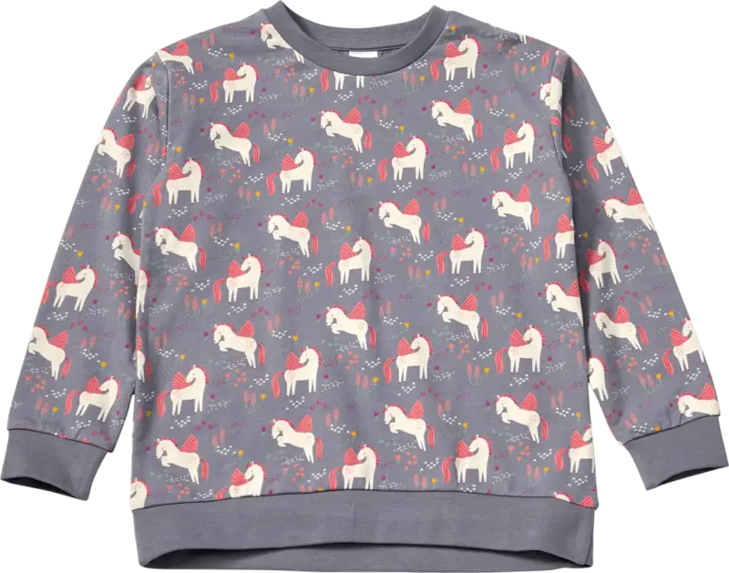 ALANA Sweatshirt mit Einhorn-Muster, grau, Gr. 122