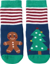 ALANA Stoppersocken mit Weihnachts-Motiv, blau & grün, Gr. 25/26