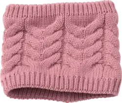 PUSBLU Loop Schal aus Strick mit Teddyfutter, rosa