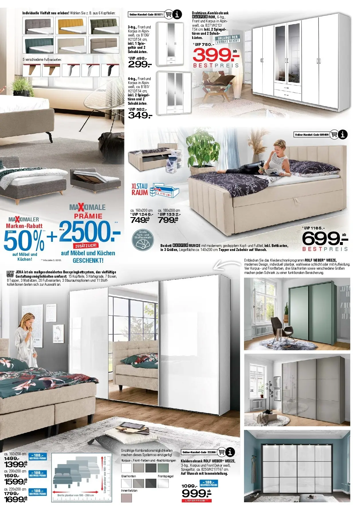 Ostermann - Möbel Ostermann: Neue Möbel wirken Wunder. (ab 24.10.2025) zum Blättern | Seite: 9 | Produkte: Kleiderschrank, Topper, Schrank, Kuchen