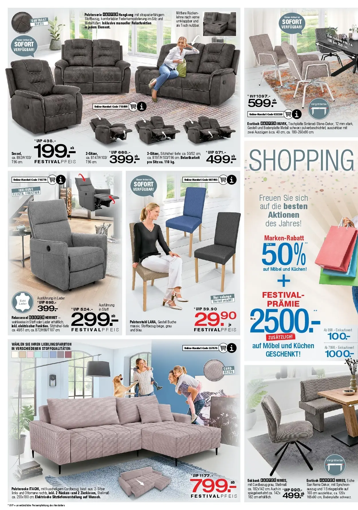 Ostermann - Möbel Ostermann: Neue Möbel wirken Wunder. (ab 07.11.2025) zum Blättern | Seite: 2 | Produkte: Relaxsessel, Esstisch, Eckbank, Tisch