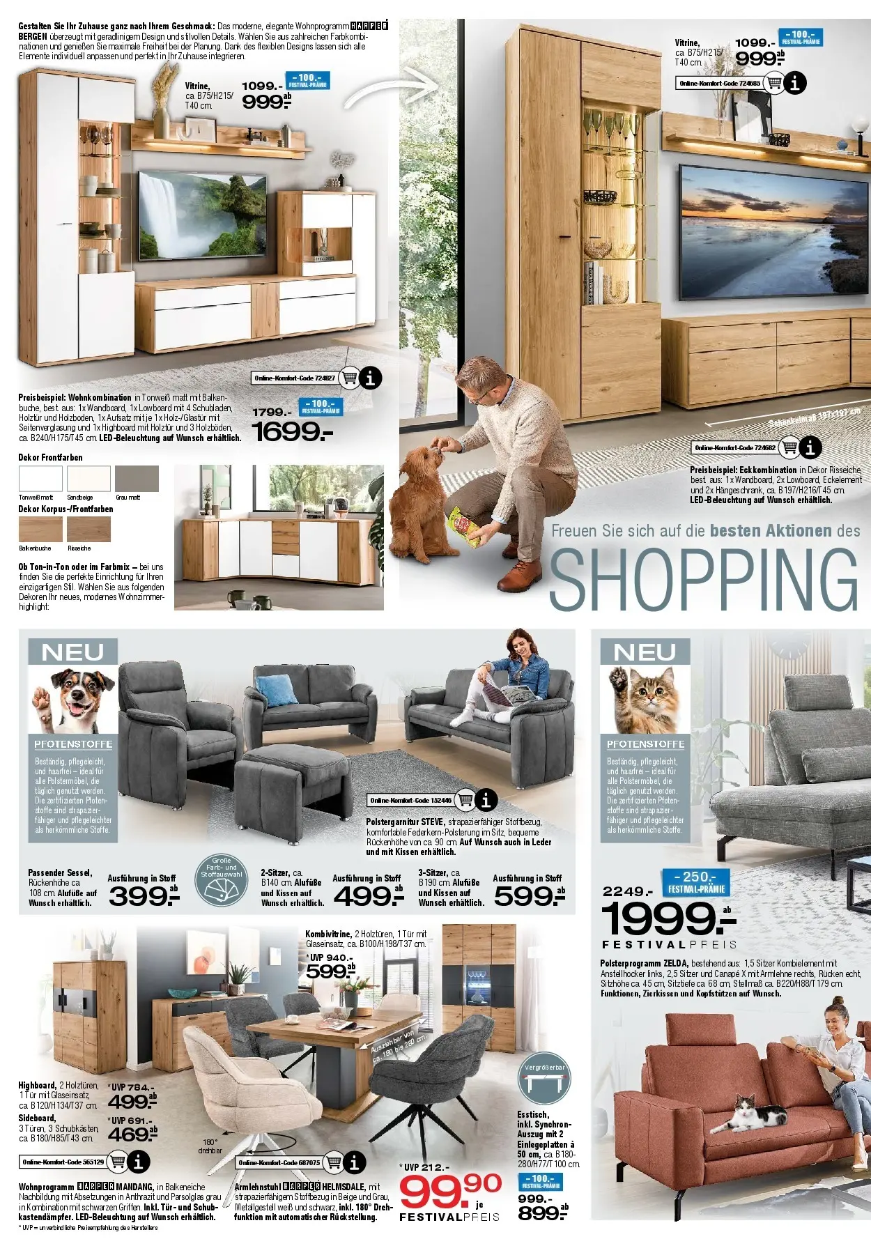 Ostermann - Möbel Ostermann: Neue Möbel wirken Wunder. (ab 07.11.2025) zum Blättern | Seite: 4 | Produkte: Lowboard, HIghboard, Kissen, Tür