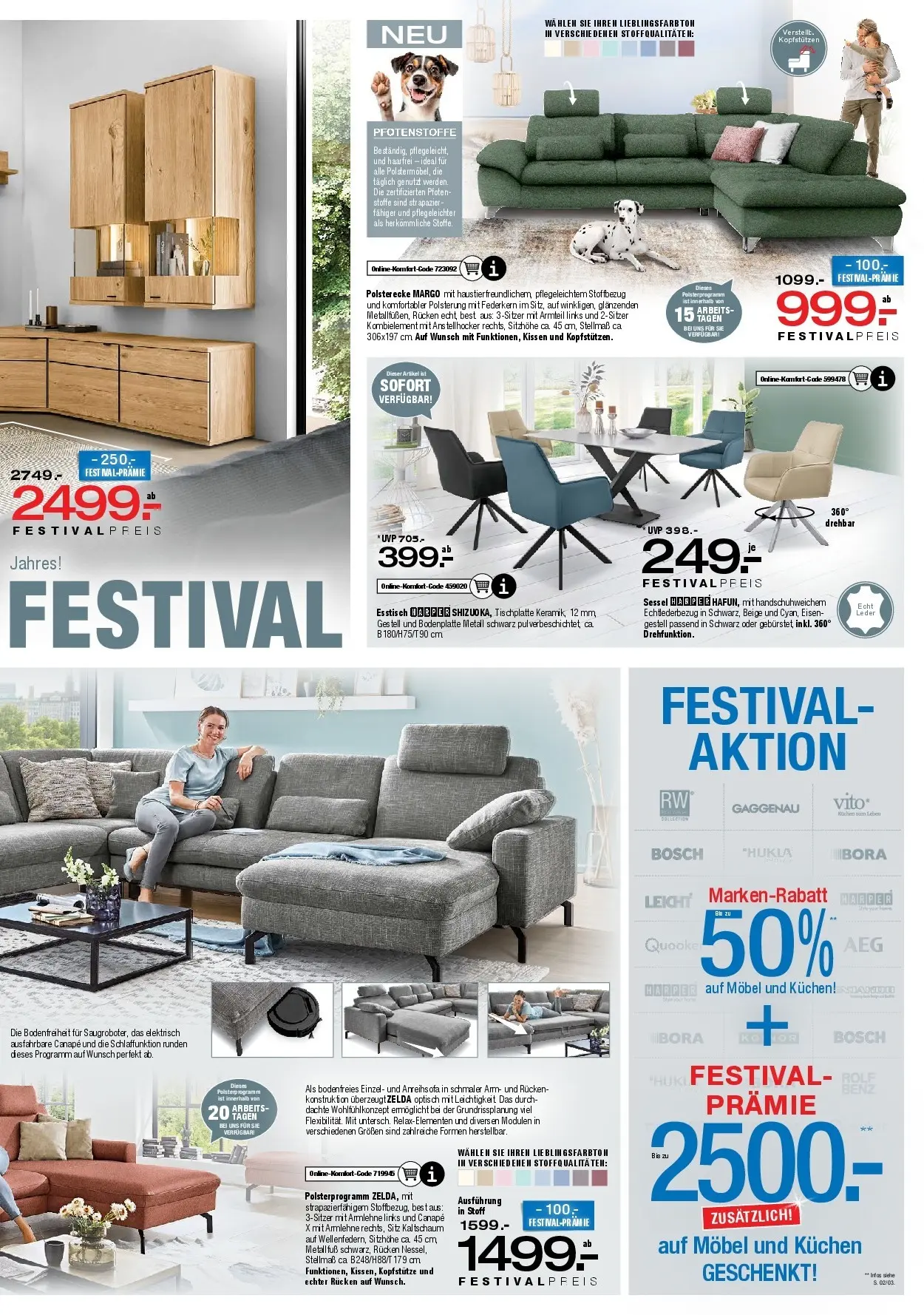 Ostermann - Möbel Ostermann: Neue Möbel wirken Wunder. (ab 07.11.2025) zum Blättern | Seite: 5 | Produkte: Esstisch, Kissen, Sessel, Kuchen