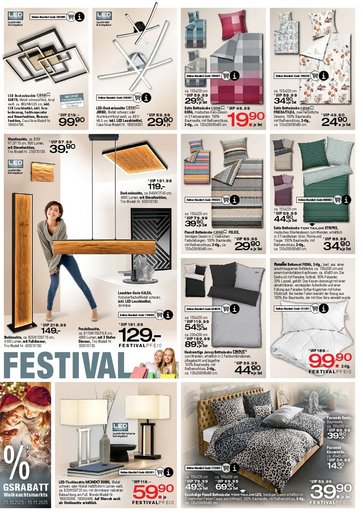 Ostermann - Möbel Ostermann: Neue Möbel wirken Wunder. (ab 07.11.2025) zum Blättern | Seite: 7 | Produkte: Kissen, Decke, Bettwäsche, Bettenset