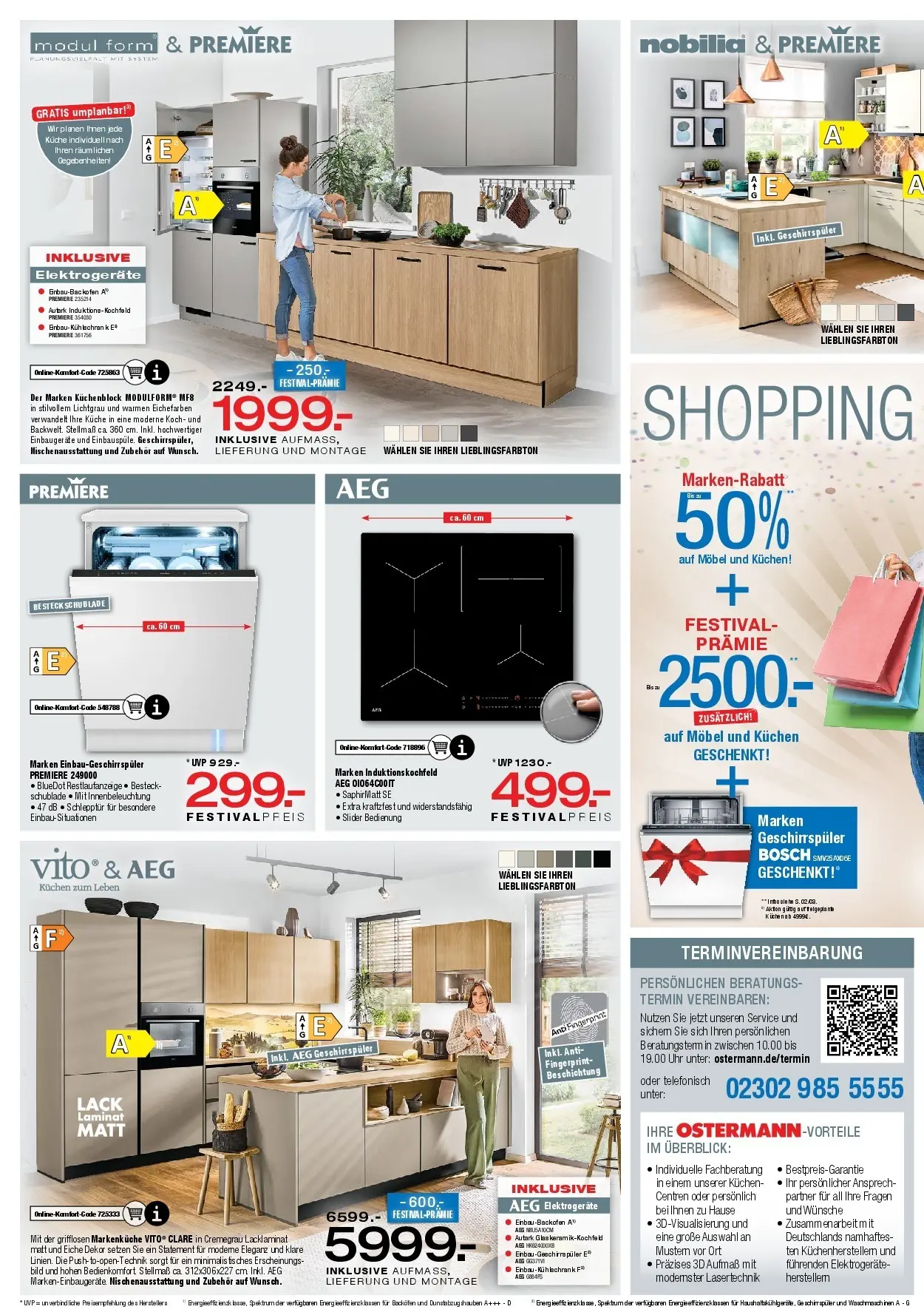 Ostermann - Möbel Ostermann: Neue Möbel wirken Wunder. (ab 07.11.2025) zum Blättern | Seite: 10 | Produkte: Küchenblock, Küche, Tür, Kuchen