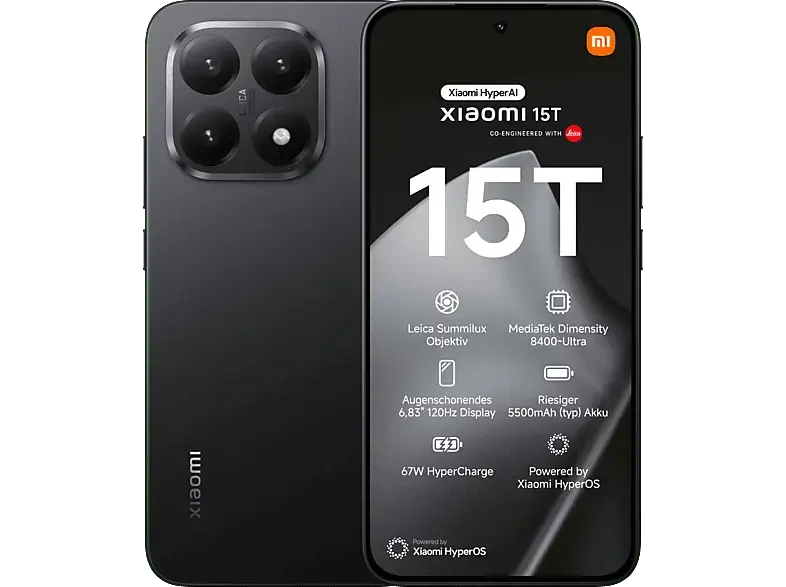 Xiaomi 15T 256 GB, Black, Dual SIM