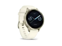 Garmin Venu 4 Fitness-Smartwatch, 41mm, Beige/Lunargold mit Schnellwechsel-Silikon-Armband