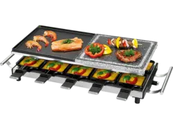 Profi Cook Raclette-Grill 2 in 1 PC-RG 1144 edelstahl Raclette (in Edelstahl, für , 1700 Watt)