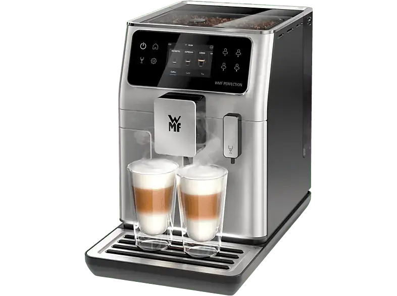 WMF CP812D10 Perfection 640 Kaffeevollautomat (Silber, Kegelmahlwerk aus Edelstahl, 15 bar, Milchschlauch)