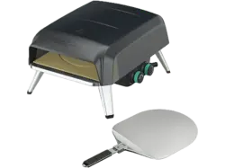 Tefal JM4168 Jamie Oliver Pronto Outdoor Gas-Pizzaofen, Schwarz/T&uuml;rkis