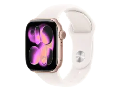 Apple Watch Series 11 GPS 42mm Ros&eacute;gold Aluminium Case mit Light Blush Sport Band - S/M; Smartwatch