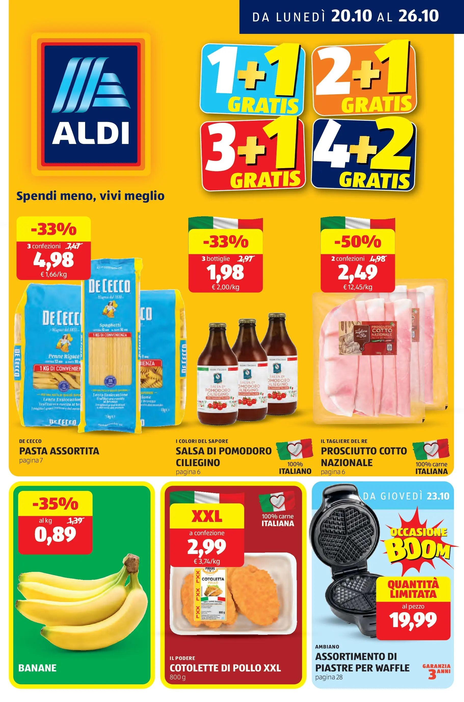 Nuovo Aldi - Questa settimana da ALDI... dal 19/10/2025 > offerte anteprima 🛍️ | Pagina: 1 | Prodotti: Prosciutto Cotto, Salsa, Pomodoro, Penne