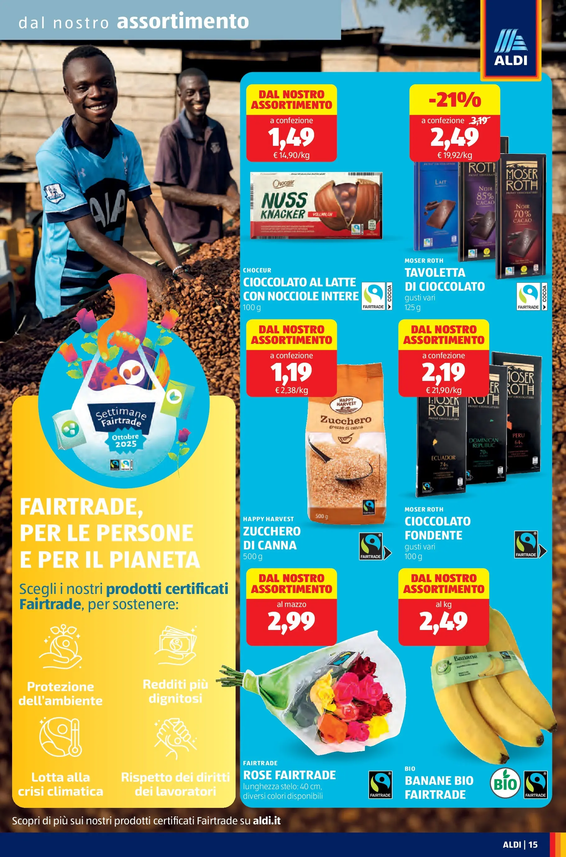 Nuovo Aldi - Questa settimana da ALDI... dal 19/10/2025 > offerte anteprima 🛍️ | Pagina: 15 | Prodotti: Banane, Zucchero, Latte, Cacao