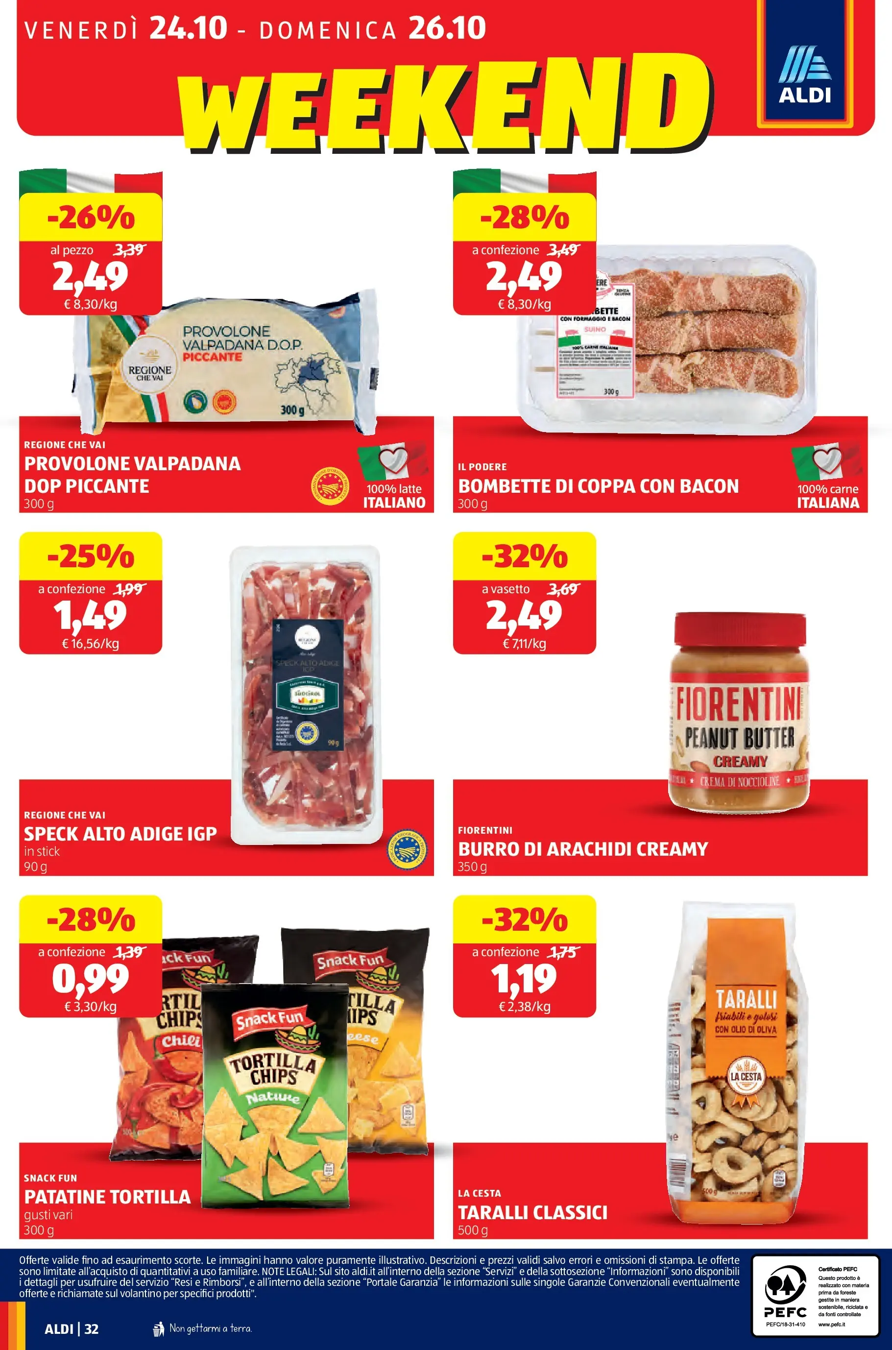 Nuovo Aldi - Questa settimana da ALDI... dal 19/10/2025 > offerte anteprima 🛍️ | Pagina: 32 | Prodotti: Patatine, Suino, Latte, Formaggio