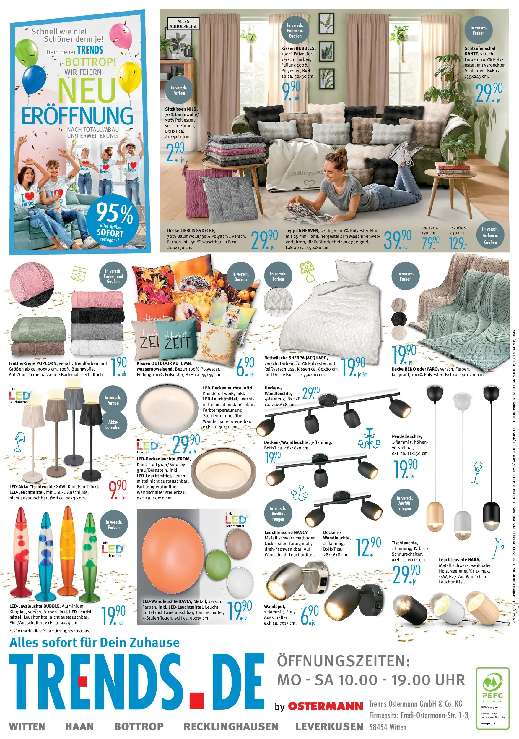 Trends - Ostermann Trends: Neue Möbel wirken Wunder. (ab 24.10.2025) zum Blättern | Seite: 8 | Produkte: Kissen, Decke, Teppich, Uhr