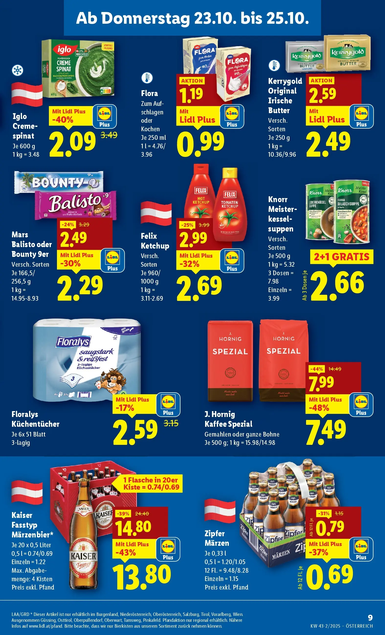 Lidl Flugblatt - Wien, Langenzersdorf, Zwettl ab 23.10.2025 - Angebote ab donnerstag | Seite: 13 | Produkte: Ketchup, Creme, Kaffee, Tomaten
