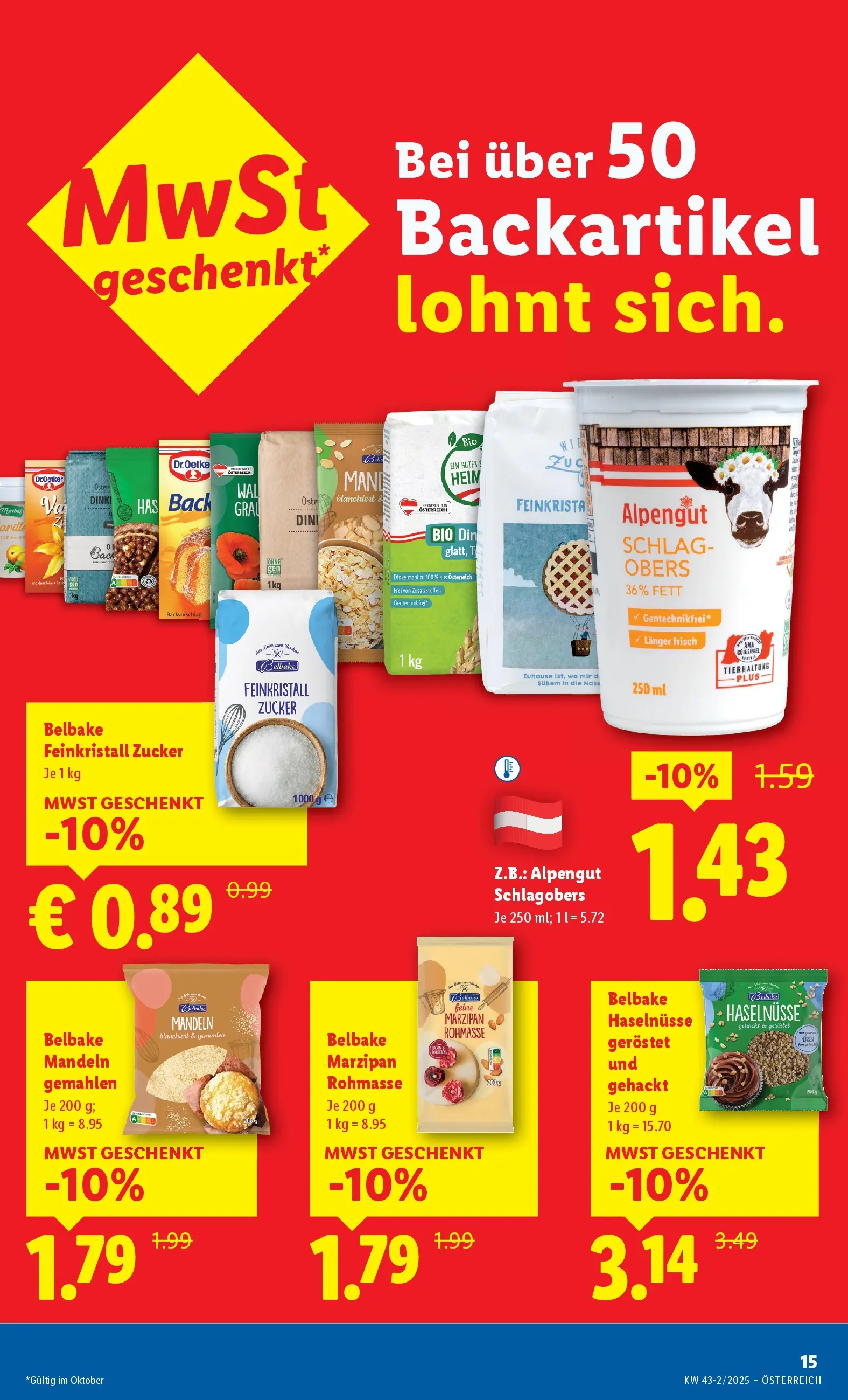 Lidl Flugblatt - Wien, Langenzersdorf, Zwettl ab 23.10.2025 - Angebote ab donnerstag | Seite: 19 | Produkte: Zucker