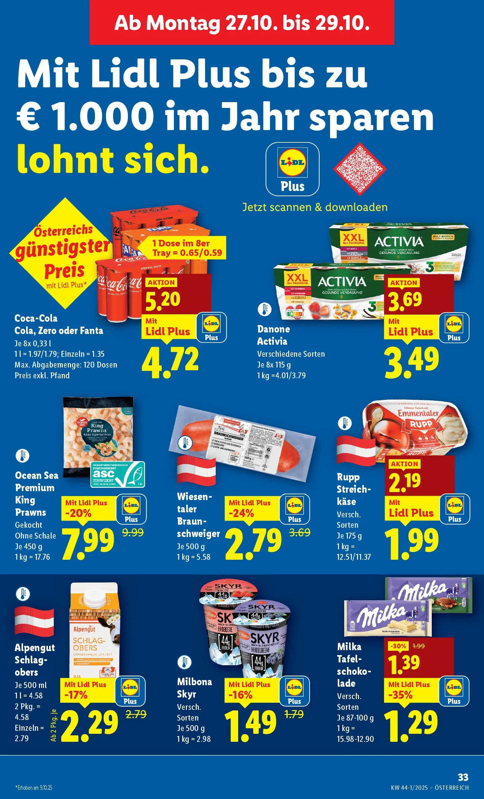 Lidl Flugblatt - Wien, Langenzersdorf, Zwettl ab 23.10.2025 - Angebote ab donnerstag | Seite: 39 | Produkte: Käse