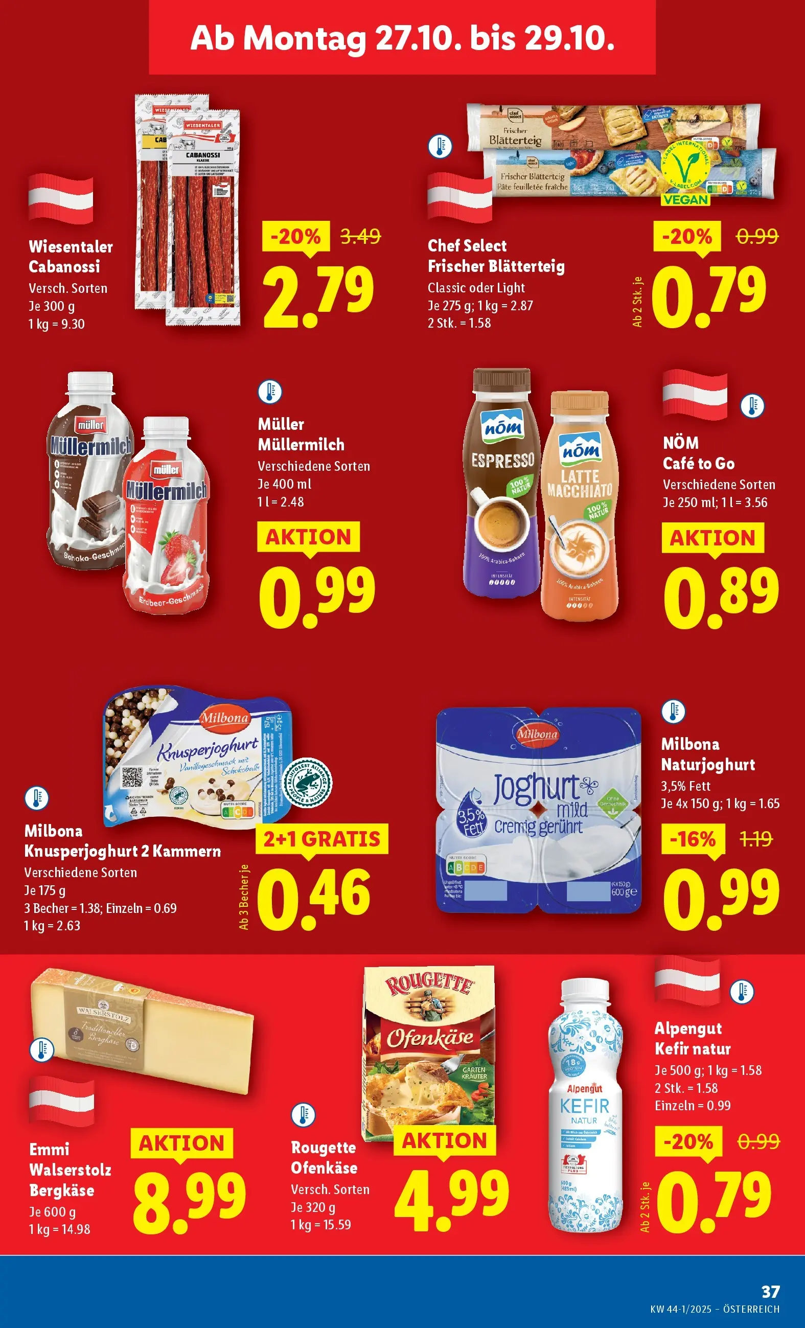 Lidl Flugblatt - Wien, Langenzersdorf, Zwettl ab 23.10.2025 - Angebote ab donnerstag | Seite: 43 | Produkte: Joghurt