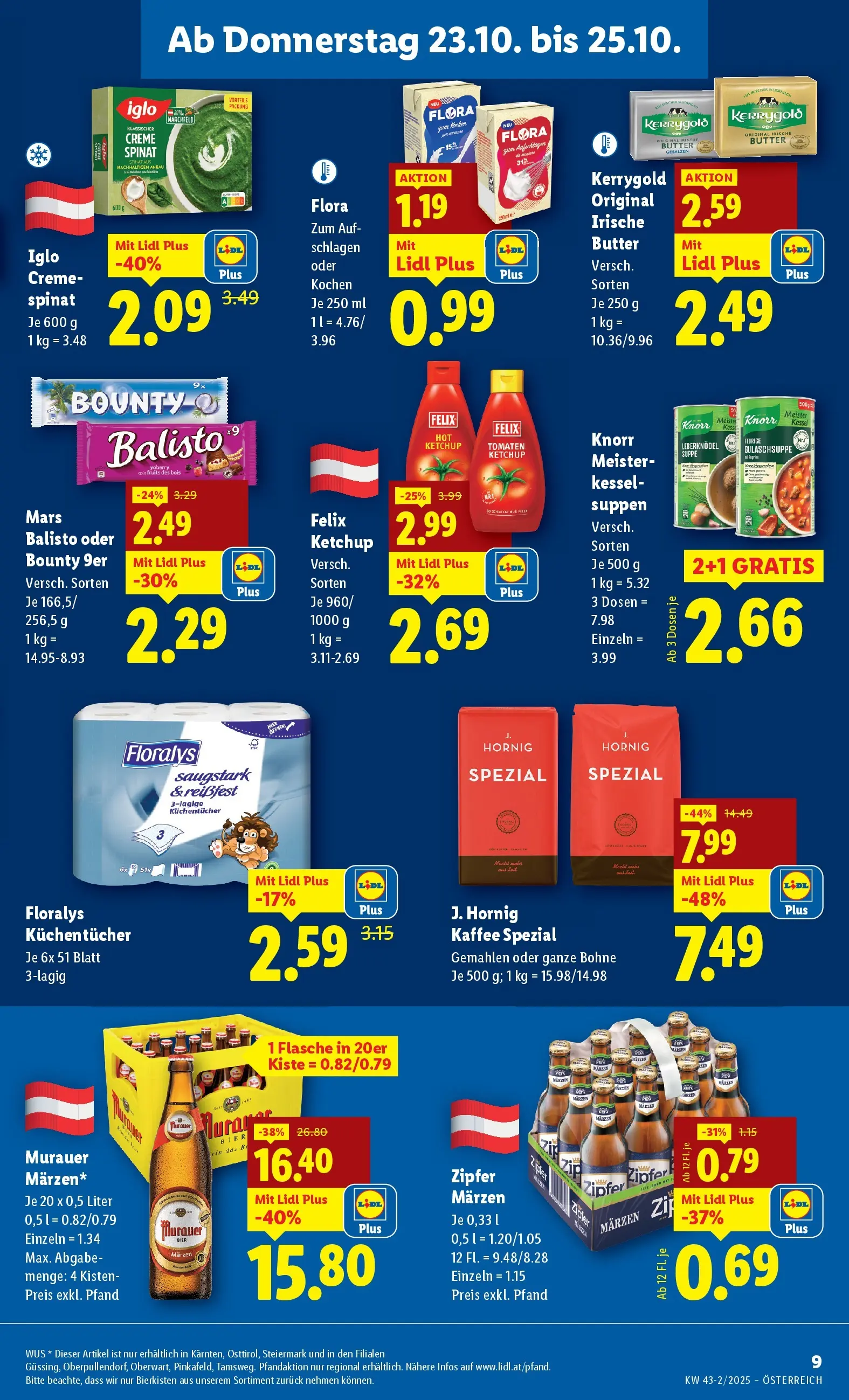 Lidl Flugblatt - Fohnsdorf, Neunkirchen, Graz ab 23.10.2025 - Angebote ab donnerstag | Seite: 13 | Produkte: Ketchup, Butter, Kaffee, Tomaten