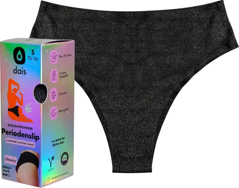 dais Periodenunterwäsche Slip Cheeky Glitzer Gr. L