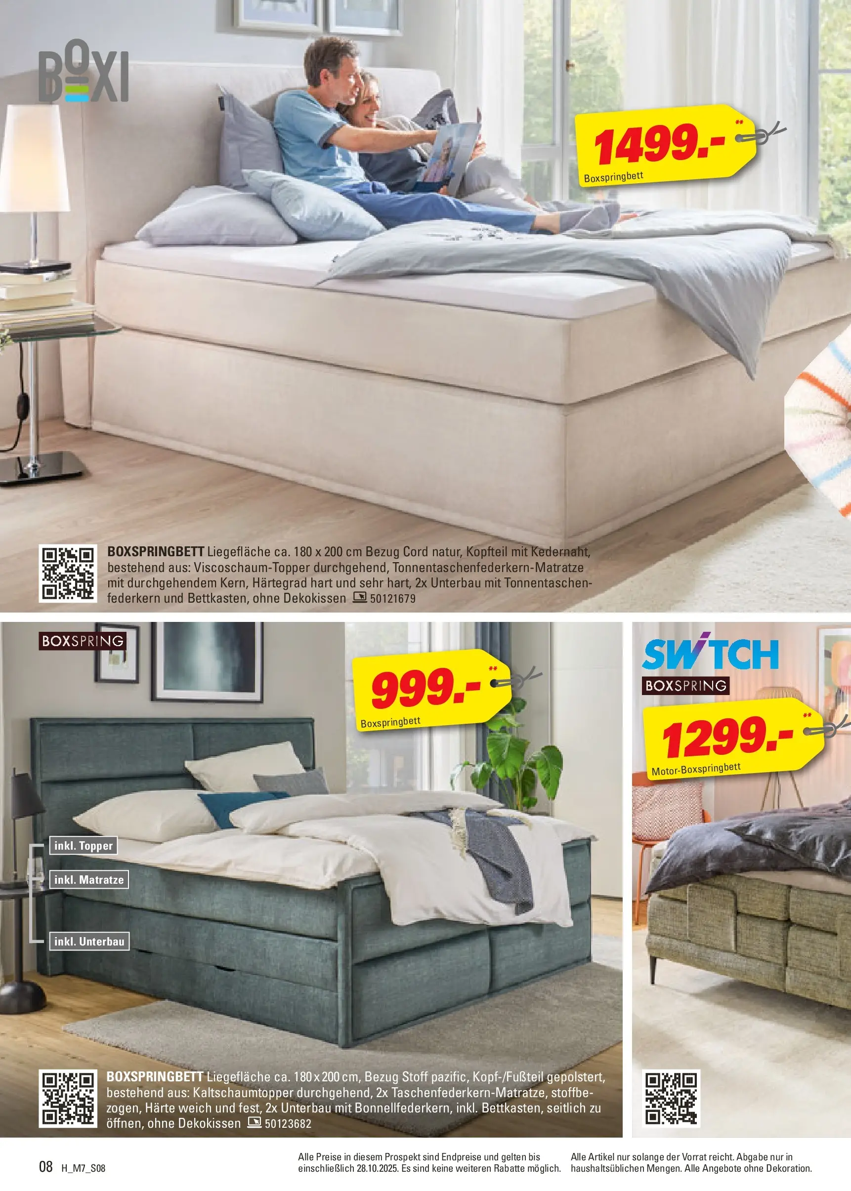 Höffner - Höffner: Möbelangebote (ab 14.10.2025) zum Blättern | Seite: 8 | Produkte: Matratze, Boxspringbett, Topper