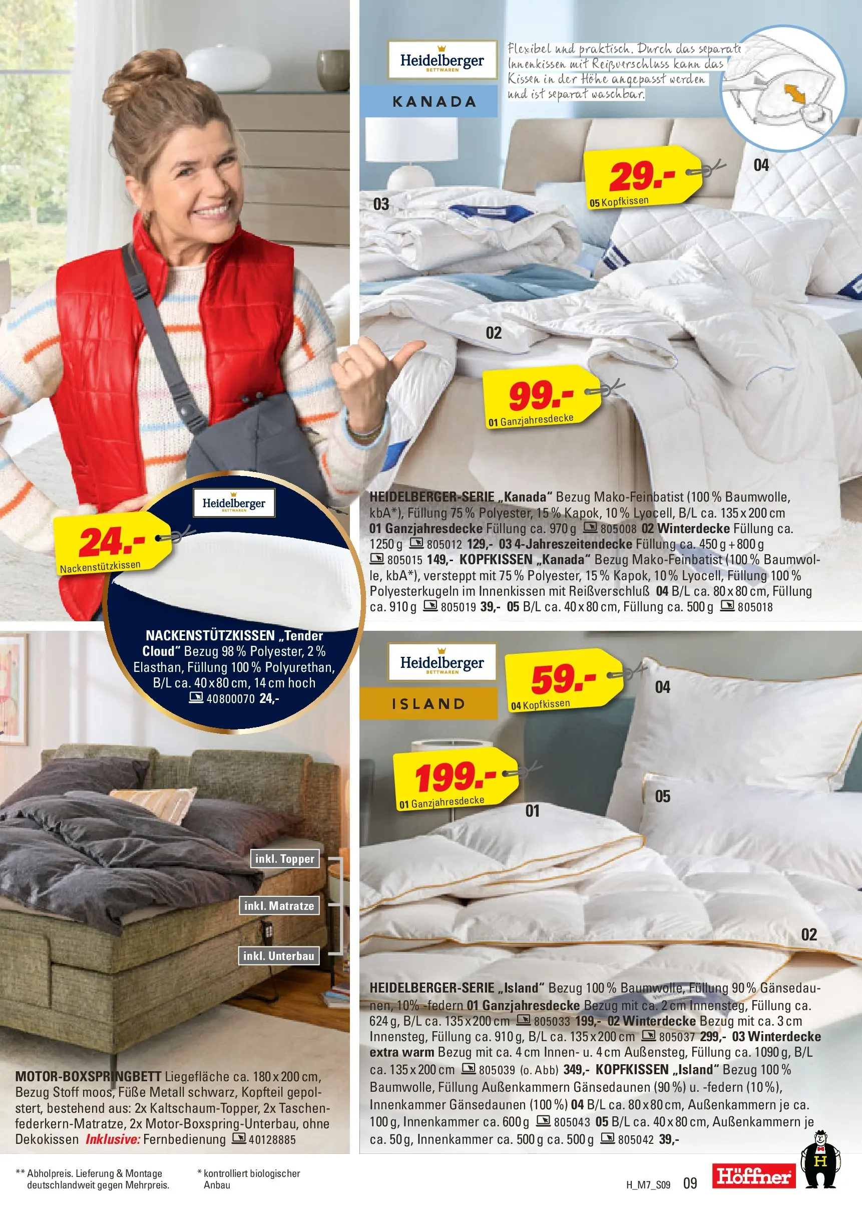 Höffner - Höffner: Möbelangebote (ab 14.10.2025) zum Blättern | Seite: 9 | Produkte: Matratze, Kissen, Topper, Kopfkissen