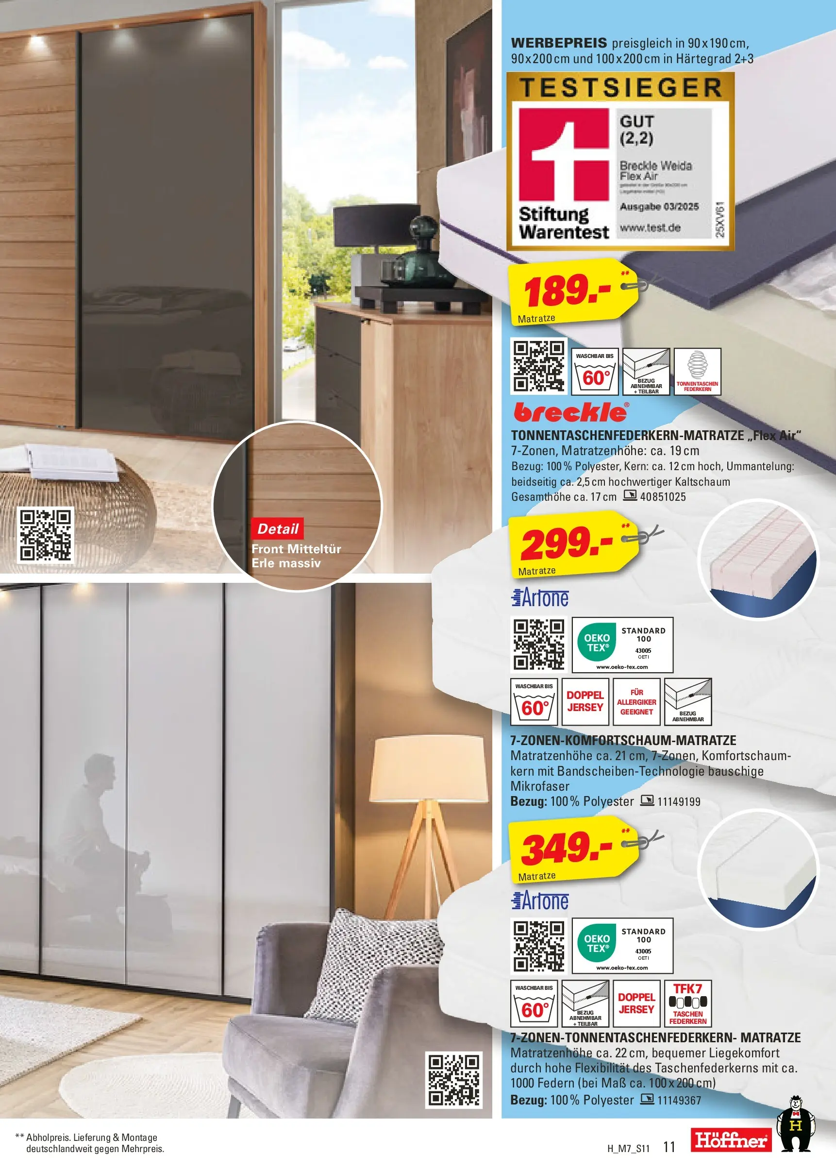 Höffner - Höffner: Möbelangebote (ab 14.10.2025) zum Blättern | Seite: 11 | Produkte: Matratze